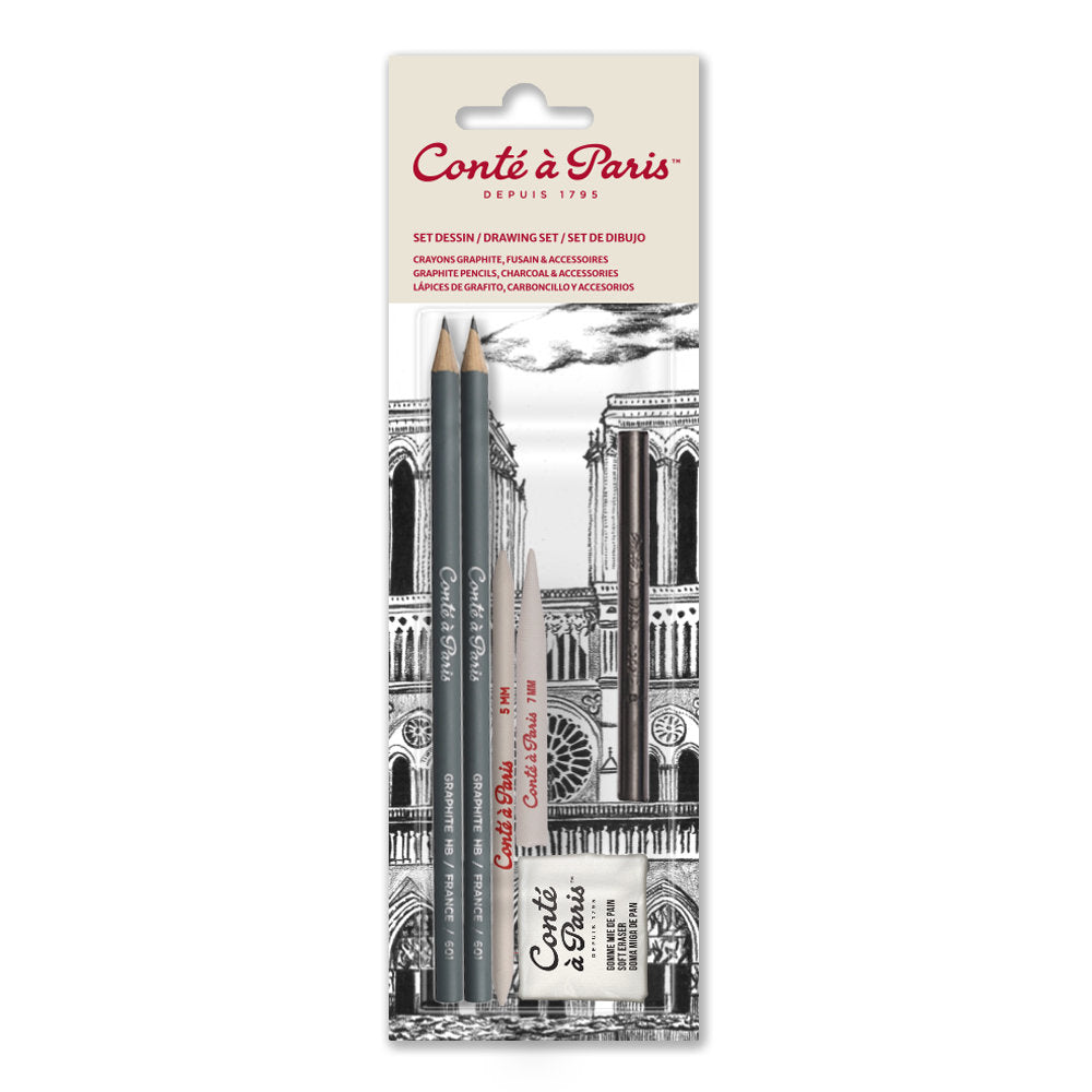 cont-paris-set-dessin-coffret-crayons-et-carr-s-d-esquisse image 1
