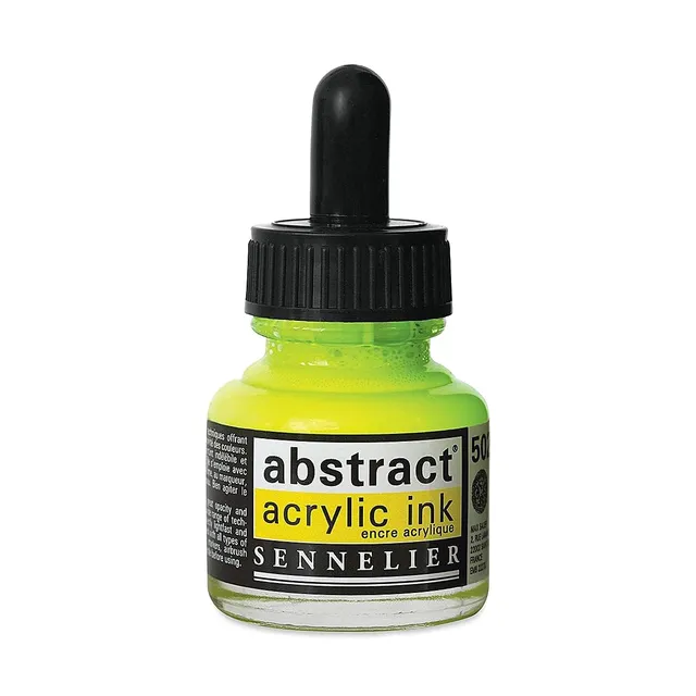 sennelier-encre-acrylique-abstract-flacon-jaune-fluo image 1