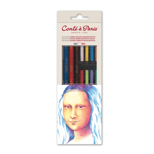 cont-paris-set-pastel-tude-12-carr-s-assortis-3-crayons-pastel image 1