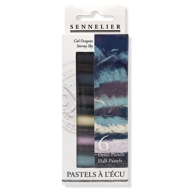 sennelier-pastels-l-cu-assortiment-6-demi-pastels-ciel-d-orage image 1