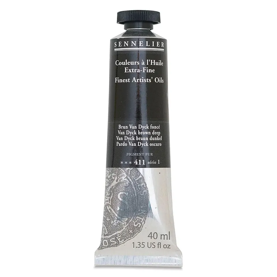sennelier-huile-extra-fine-40-ml-s1-brun-van-dyck-profond image 1