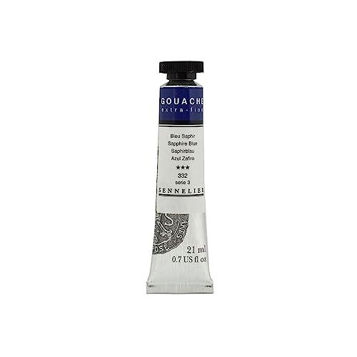 sennelier-gouache-21-ml-s-rie-3-bleu-saphir image 2