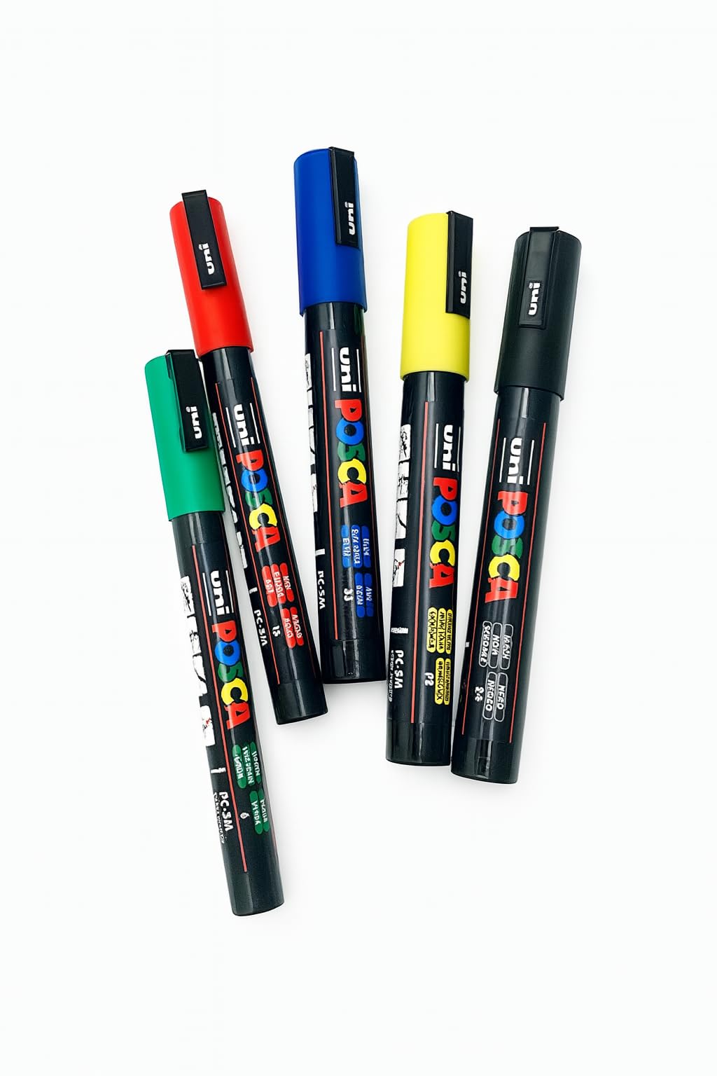 posca-trousse-6-marqueurs-peinture-base-eau-full-black-pc-5m-pc-3m image 2