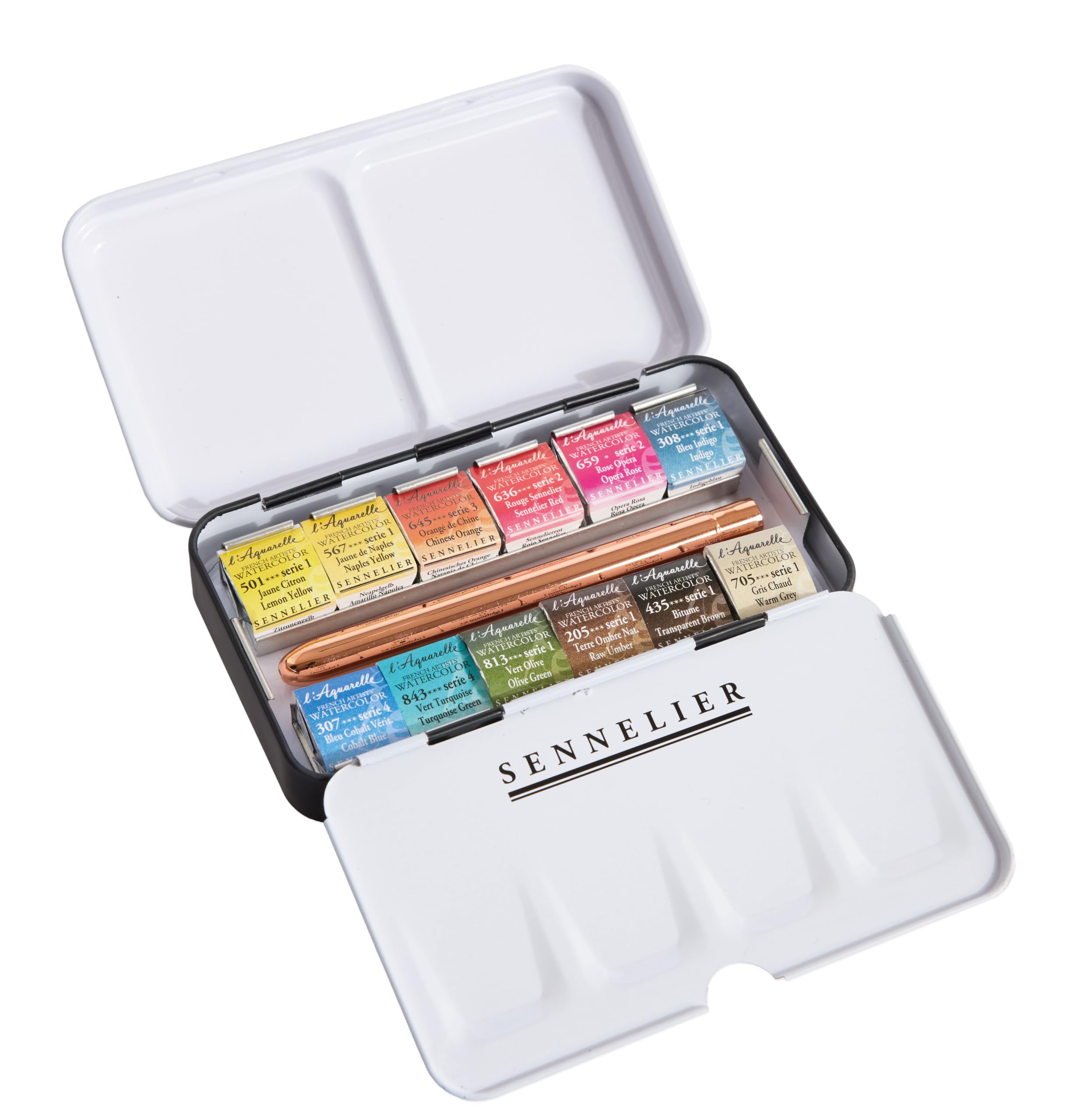 sennelier-l-aquarelle-bo-te-m-tal-12-demi-godets image 2
