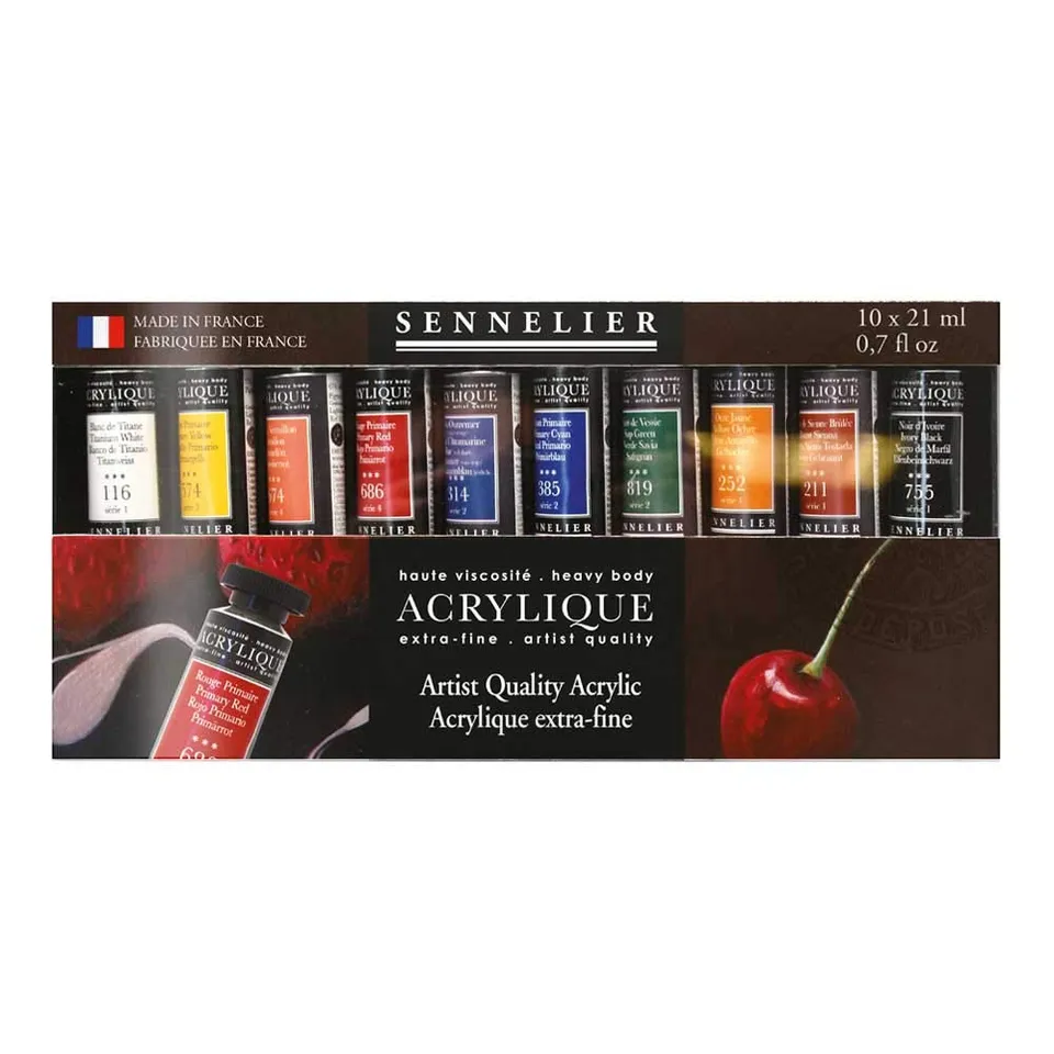 sennelier-artist-acrylique-set-10-tubes-21-ml-extra-fine image 1