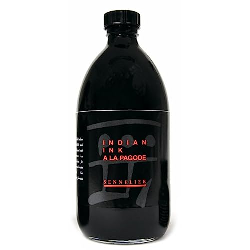 sennelier-encre-de-chine-noire-250-ml-la-pagode image 2